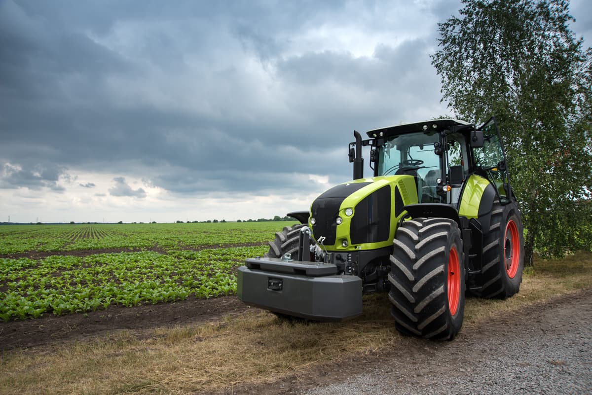 Deutz tractor in a field